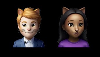 Cute couple emoji stickers